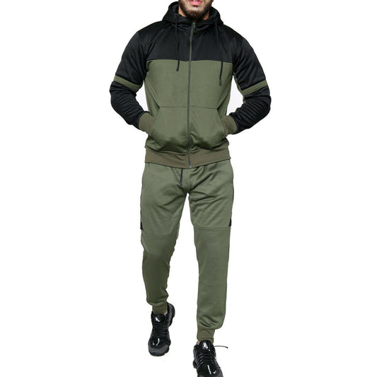 OLIVE GREEN POLY FLEECE TRACKSUIT